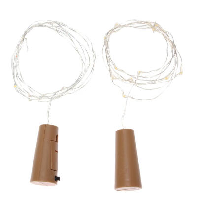 

2pcs Wine Cork String Starry Lights 15LED 14m Warm White&Colorful