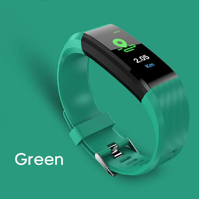 

Color screen 115plus smart bracelet sports step heart rate sleep sedentary factory direct gift Excellent live-green