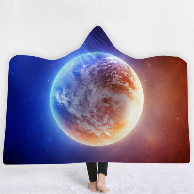 

Toponeto Cosmic Planet Series Plush Hooded Blanket Lichens Hooded Blanket 150x200cm