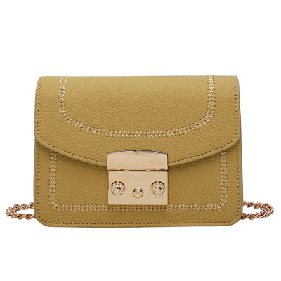 

Bag female bag new 2019 tide ins super fire hit color stitching small square bag spring fairy chain shoulder messenger bag