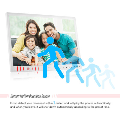 

Andoer 15 Inch Large Screen LED Digital Photo Frame Desktop Album 1280 800 HD Music Video eBook Clock Calendar Functions wit