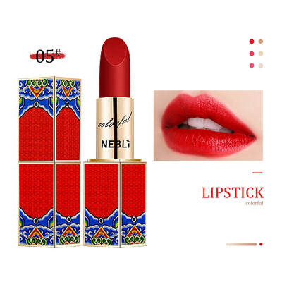 

Lips Makeup Waterproof Long Lasting Pigment Nude Red Velvet Matte Lipstick Make Up Luxury Chinese Style