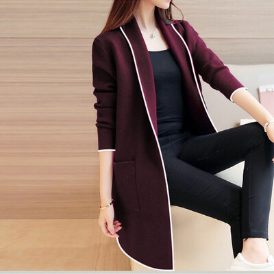 

Roseonmyhand Womens Winter Loose Wild Elegant Windbreaker Sweater Coat Cardigan