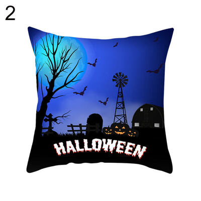 

Halloween Pumpkin Ghost Bat Trick or Treat Cushion Cover Pillow Case Sofa Decor