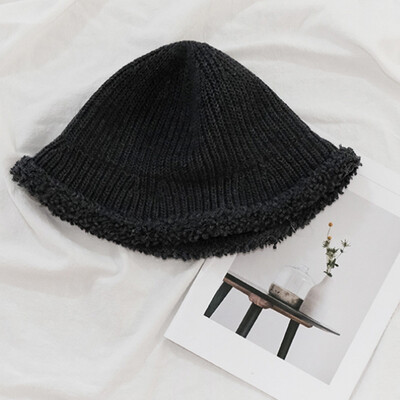 

Tailored Fashion Women Casual Thermal Woolen Hat Knitted Hat Bucket Hat Bucket Hat Cap