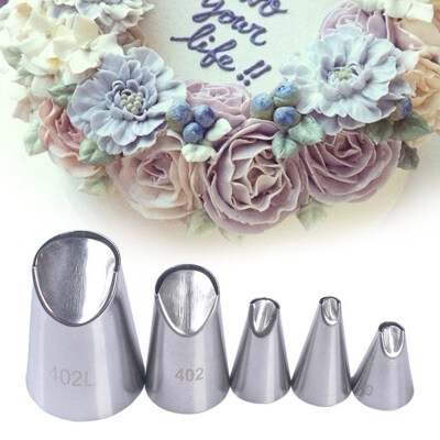 

5Pcs Cake Icing Piping Nozzles Tips Rose Flower Cream Pastry Decor Bakeware Tool