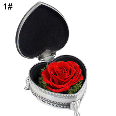 

Heart Shape Preserved Rose Flower Box Mother Day Wedding Valentine Festival Gift