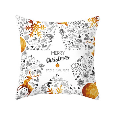 

Christmas Decorative Pillowcase Square Printed Throw Pillow Cover Santa Claus Throw Pillowcase For Home Office