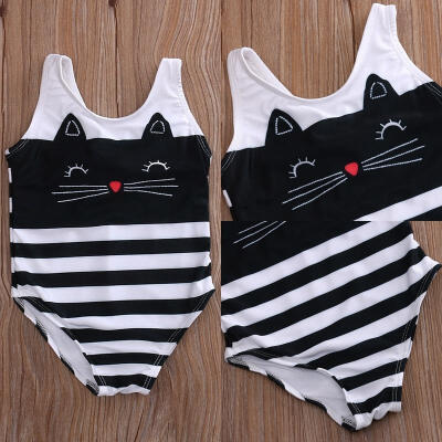 

Cute Cat Printed Infant Toddler Baby Girls One Piece Bathing Tankini Bikini Swimwear Swimsuit