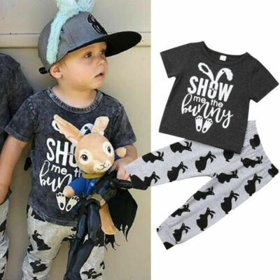 

Newborn Kid Baby Boys 2pcs Clothes Jumpsuit Romper Bodysuit Pants Outfits Set