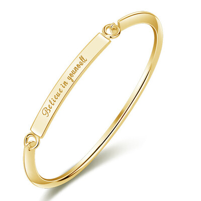 

Believe In Yourself Titanium Steel Bracelets & Bangles Fashion Couple Jewelry For Women Men