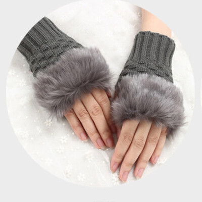 

10 Colors Women Ladies Fingerless Gloves Knitted Wool Fingerless Mittens Wrist Warmer Winter Knitted Gloves New Wrist Trim