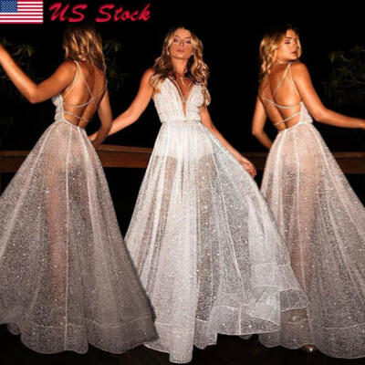 

Women Formal Wedding Bridesmaid Evening Party Ball Prom Gown Long Cocktail-Dress