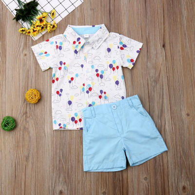 

Toddler Kids Baby Boy Gentleman Clothes Shirt Tops Shorts Pants Formal Outfit US