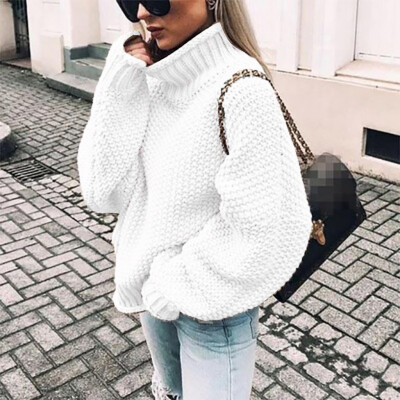 

〖Follure〗Womens Off The Shoulder Sweater Casual Knitted Solid Long Sleeve Pullover