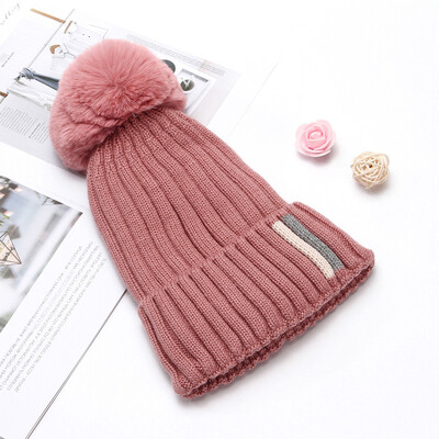 

Tailored Fashion Womens Winter Collar Plus Wild Thick knit Warm Hat