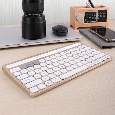 

FD iK8500 Wireless Bluetooth Keyboard Ultra-slim Built-in Battery Rechargeable Keyboards Ergonomic Design Stable Connection for Ta