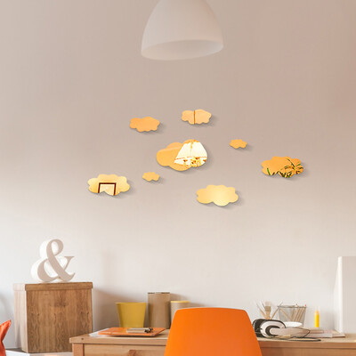 

〖Follure〗Modern Mirror Clouds Style Removable Decal Art Mural Wall Sticker Home Room BK