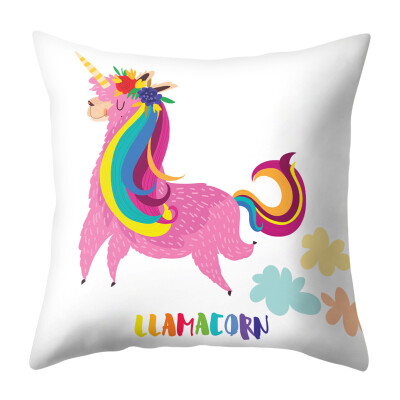 

1Pc Kawaii Llama Alpaca Pillow Case Cover Sofa Cushion Pillow Cushion Pillowcase For Home Decoration