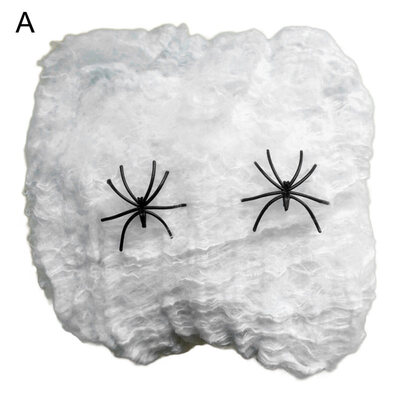 

Halloween Artificial Stretchy Cobweb Spider Web Haunted House Props Party Decor
