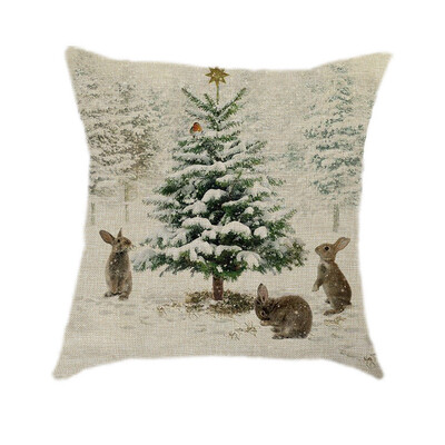 

〖Follure〗Christmas Pillow Case Santa Cotton Linen Sofa Car Throw Cushion Cover Home Decor