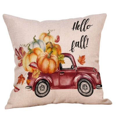 

Siaonvr Merry Christmas Pillow Cases Cotton Linen Sofa Cushion Cover Home Decor