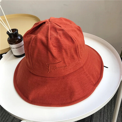 

Hat Female Spring&Summer Japanese eaves sunshade hat Pure color student fisherman hat Chao personality leisure potted hat