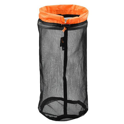 

1pc Outdoor Mesh Stuff Sack Ultralight Camping Sport Drawstring Storage Bag