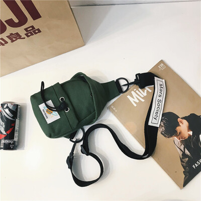 

ins super-fire on the new small bag on the female tide literary chest bag tide brand mens&womens sports canvas oblique bag