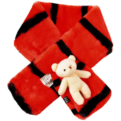 

Korean version of the new childrens scarf boys&girls cartoon bear plush bib baby winter cute warm scarf
