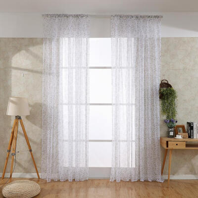 

Leaves Printed Living Room Blackout Curtains Bedroom Windows Drapes Curtain