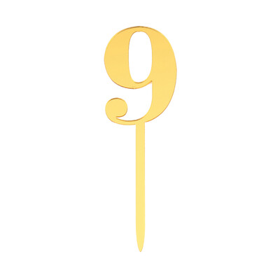 

1Pcs New Gold Color Number 0 1 2 3 4 5 6 7 8 9 Birthday Cake Topper Acrylic Children Birthday Annivesary Party Decoration