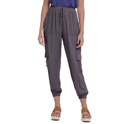 

2019 Autumn Fashion Casual Women Multi-pocket Tooling Beam port Trousers