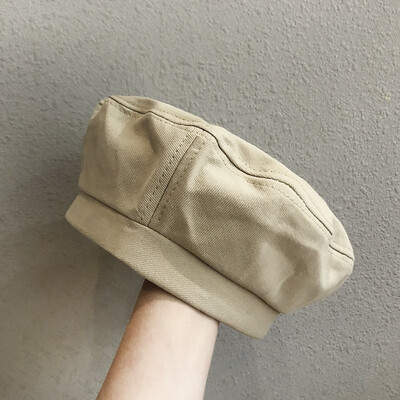 

Beret girl summer autumn thin version breathable black octagonal hat net red Korean version of Japanese British retro painter hat