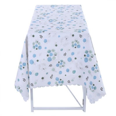 

Greensen Blue Dot Leaves PVC Table Cloth Dining Kitchen Table Mat Cover Protector Party