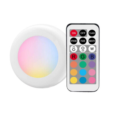 

1 Light 1Remote Controller IR Remote Controller Night Light RGB Multi-color 3M Adhesive Tape 13 colors LED Lamp