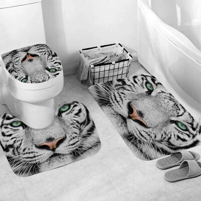 

Gobestart 3pcs Non-Slip Fish Scale Bath Mat Bathroom Kitchen Carpet Doormats Decor