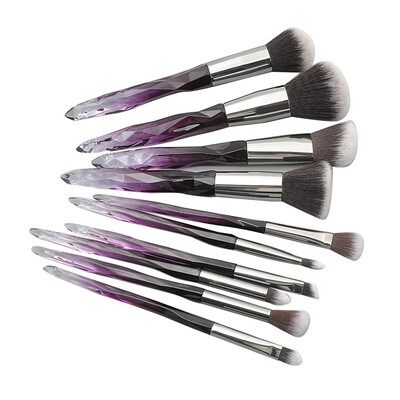 

Toponeto 10 Pcs Crystal And Diamond Transparent Handle Cosmetic Brush Set