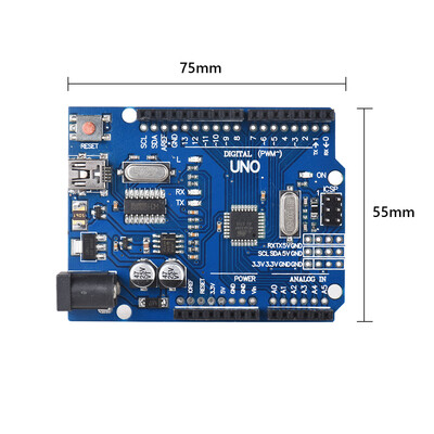 

CH340-UNO Development Board Mini USB Port with 30CM USB Cable for Compatible Arduino DIY