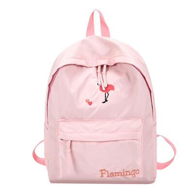 

Cute Cartoon Embroidery Women Nylon Backpack Girl Preppy Shoulder Schoolbag