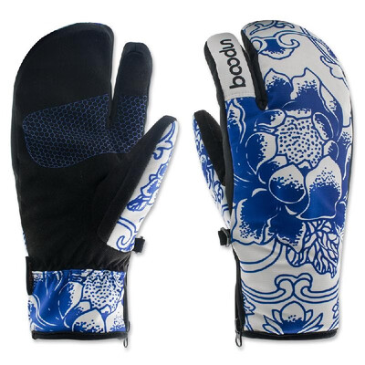 

Three Fingers Cycling Gloves Windproof Winter Outdoor Thermal Sports Bike Riding Gloves Hand Warmers Skiing Mountaineering Motorcy