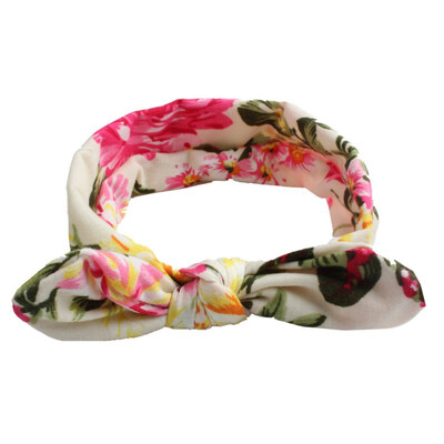 

Baby Girl Hair Accessories Newborn Floral Butterfly Print Bow Elastic Hairband Girls Turban Knot Headbands Baby Girl Headband