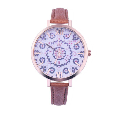 

Relogio Feminino De Luxe Marque Montre Femmes Quartz Montres Floral pattern Clock Female Watch Featured Horloge Dames 50