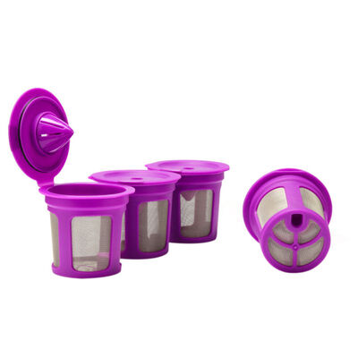 

4 psset Reusable Coffee Filters Cup Tea Pods K-Cups Filter Food Grade Plastic PP Coffee Capsule Household Free Shiping