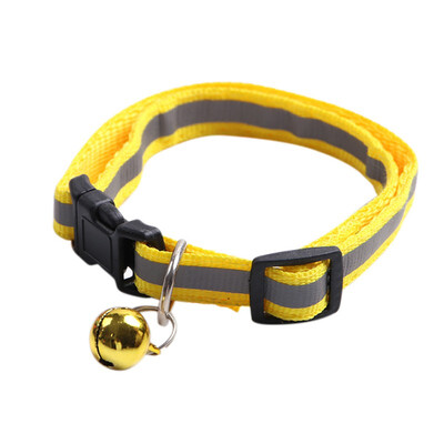 

Reflective Nylon Pet Buckle Collar with bell for Small Dogs&Kittens Pet Safe Travel Necessity