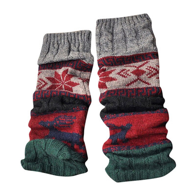 

Gobestart Winter Warm Leg Warmers Cable Knit Knitted Crochet High Long Socks Leggings