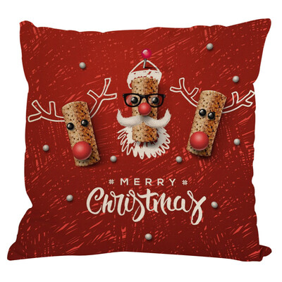 

Tailored New Christmas Cotton Linen Pillow Case Sofa Cushion Cover Home Decor A