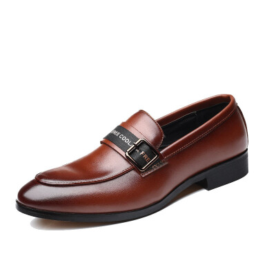 

England small leather shoes male Korean version of the trend of mens casual shoes tide bright face a pedal summer pointed leather shoes B25-A