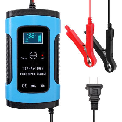 

12V 6A Full Automatic Car Battery Charger Intelligent Fast Power Charging Pulse Repair Chargers Wet Dry Lead Acid Battery-chargers