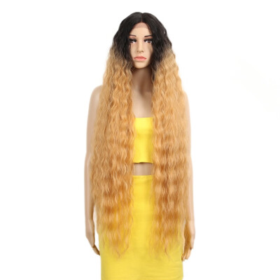 

Noble Hair Synthetic Wig Lace Front Synthetic Wig Long Curly Ombre Blonde Wig 42 Inch 613 American Synthetic Lace Front Wig